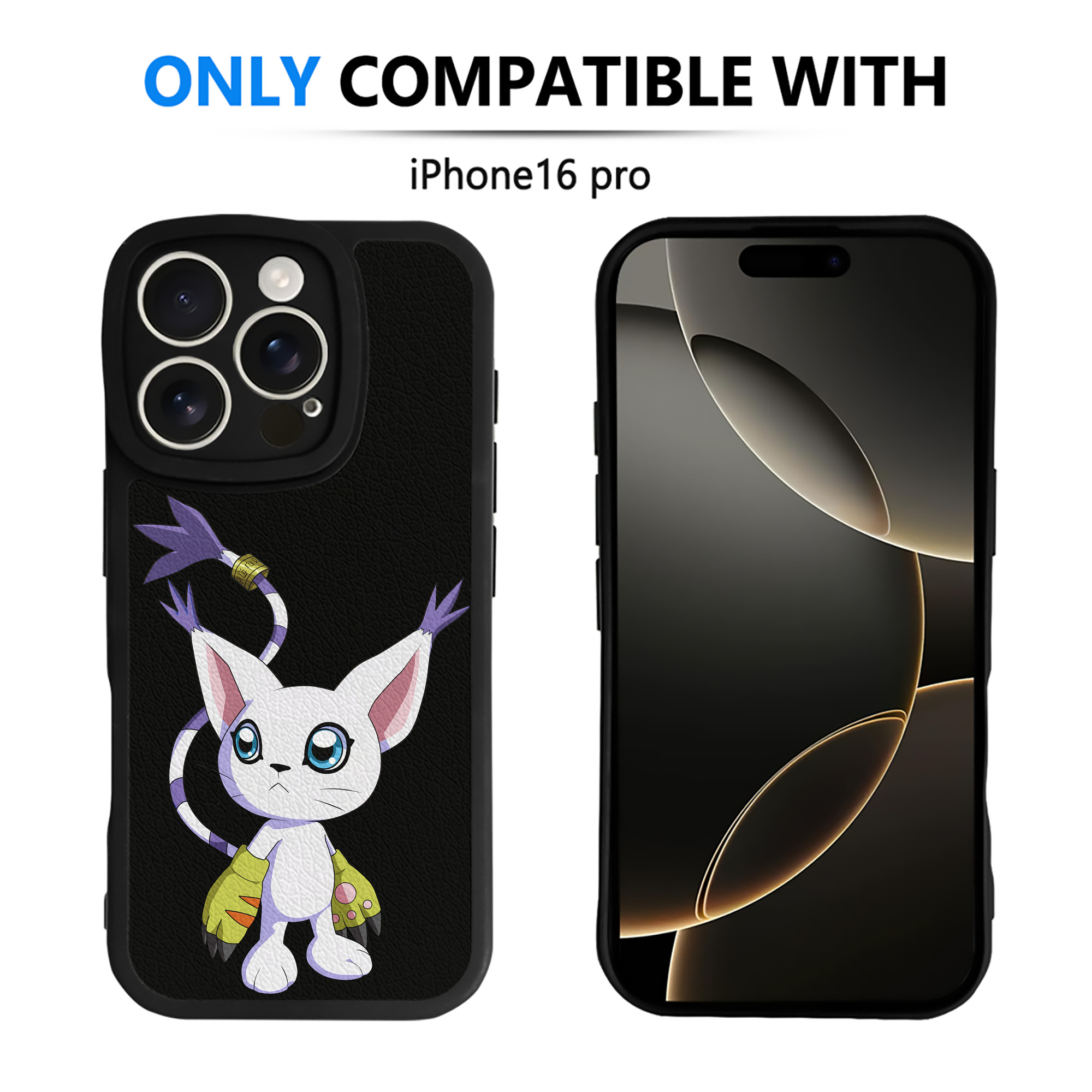 （画像用） Digimon デジタルモンスター/デジモン 【iPhone 16シリーズ対応】シリコンスマホケース（レザー調） 材質：シリコン